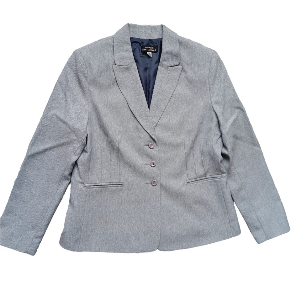 Women's Giorgio Sant'Angelo Blazer Size 14 Gray blue.